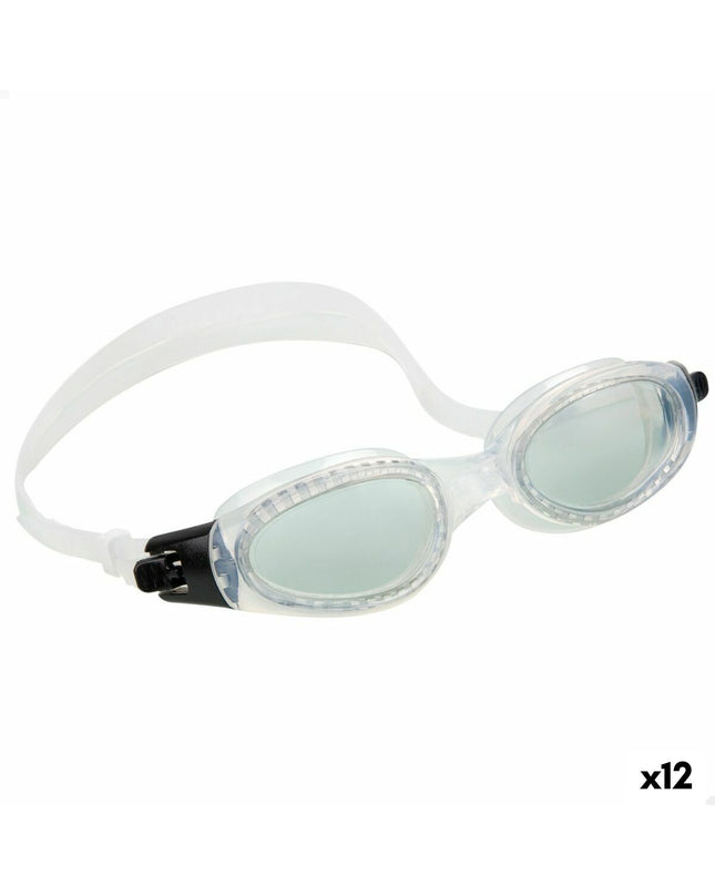 Set of 12 Intex Zwembril Pro Master swimming goggles for water sports and outdoor swimming activities.