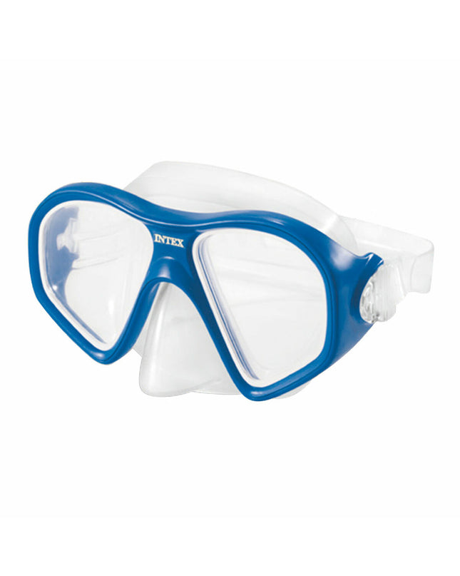 Intex Reef Rider snorkel goggles for watersports, featuring adjustable straps and clear lenses for underwater visibility.