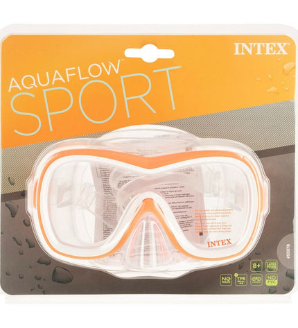 Blue Intex Wave Rider snorkel mask for watersports and outdoor swimming, featuring a sporty design and adjustable strap.