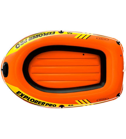 Set of four Intex Explorer Pro inflatable boat floats for watersport, each measuring 137 x 23 x 85 cm, suitable for outdoor water activities.
