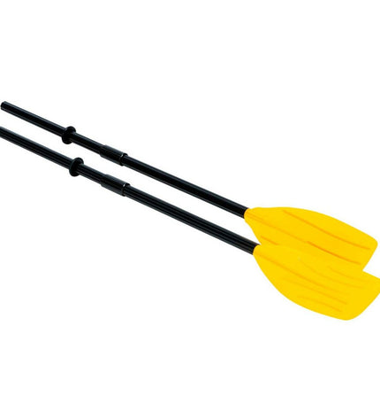 Intex Roeispanen set with six 15.5 x 122 cm plastic paddles for watersport and outdoor activities, blue color, lightweight design
