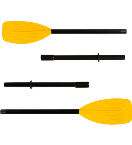 Set of six Intex roeispanen, 15.5 x 122 cm, suitable for watersport and outdoor activities, shown in the image.