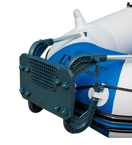 Intex inflatable boat motor supports for Mariner, Excursion, Seahawk, Challe models, three-piece set, outdoor watersport equipment.