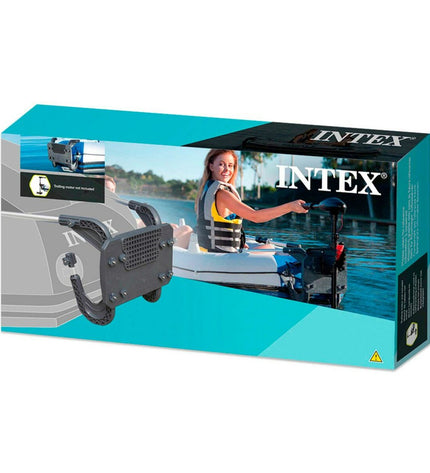 Set of three Intex inflatable boat motor supports for Mariner, Excursion, Seahawk, and Challe models, suitable for watersport activities.