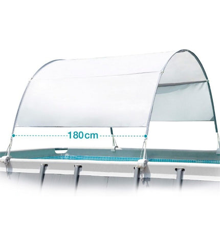 Set of three Intex Zonnetent frames for garden pools, ideal for shading and protecting your backyard swimming area.