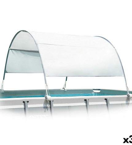 Intex Zonnetenten for garden pools and jacuzzis, set of 3, providing shade and sun protection for outdoor water features.