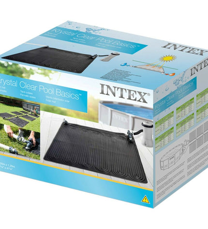 Intex swimming pool heater for garden pools, with control panel and hoses, suitable for jacuzzi and pool heating.