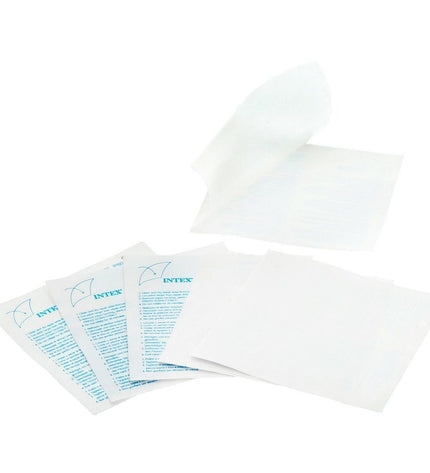 Set of 36 Intex inflatable repair patches, 7x0.5x7 cm, for pools, jacuzzis, and garden water toys.