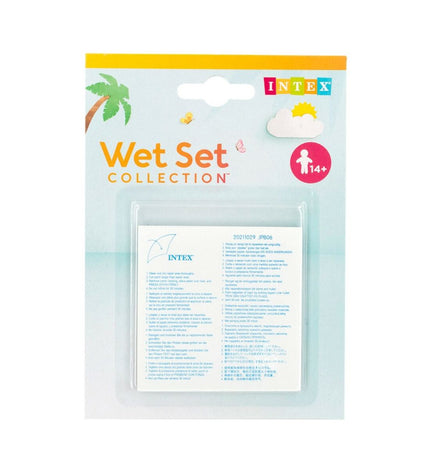 Set of 36 Intex repair patches for inflatables, 7x0.5x7 cm, suitable for garden pools, jacuzzis, and inflatable toys.