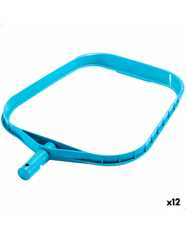 Intex bladverzamelaar voor zwembad, tuin, jacuzzi, en zwembadbenodigdheden, met blauw handvat en mesh verzamelnet.
