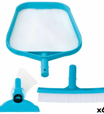 Intex Basic pool maintenance kit with six tools, suitable for garden, pool, and jacuzzi cleaning and care.
