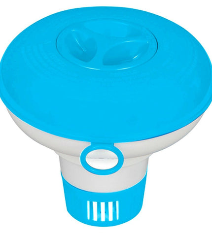 Intex chlorine dispensers for pool care, 24-pack of 12.7 cm square tablets, suitable for garden pools and jacuzzi maintenance.