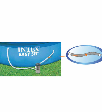 Set of eight Intex garden hoses for pools and jacuzzis, 1-1/4 inch diameter, 150 cm length, durable flexible tubing.