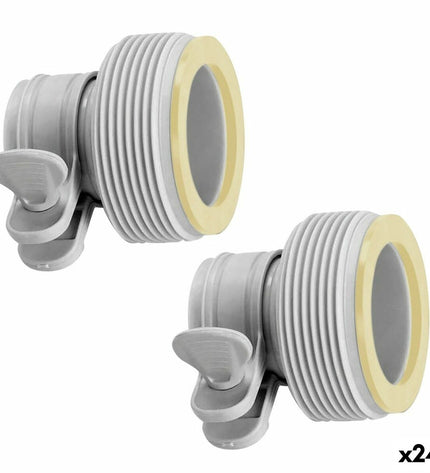 Intex B-type pool treatment installation adapters, 1.25/1.5 inch, 24-piece set for garden pools, jacuzzis, and pool accessories