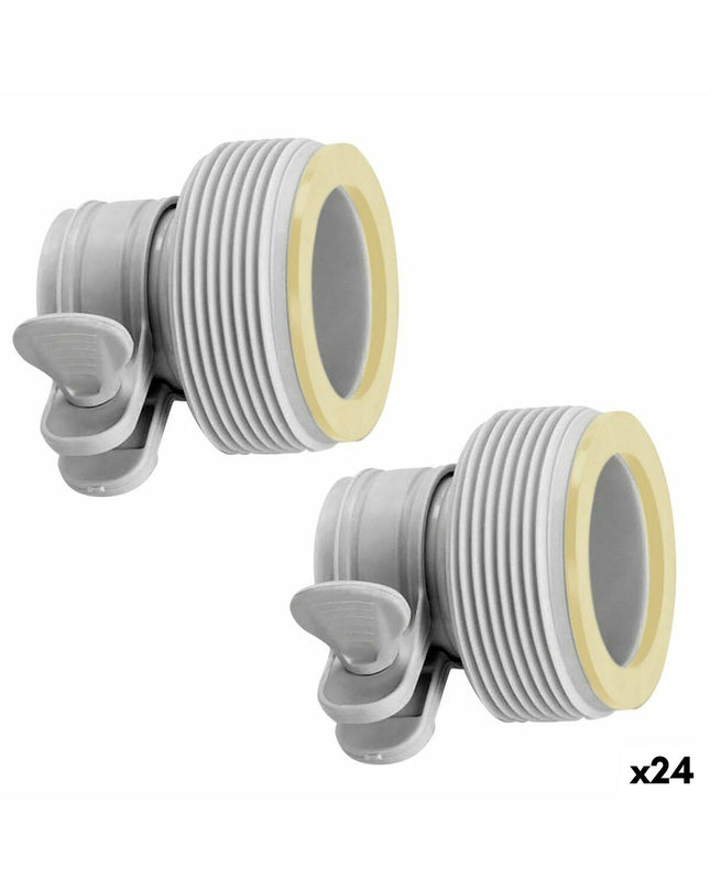 Intex B-type pool treatment installation adapters, 1.25/1.5 inch, 24-piece set for garden pools, jacuzzis, and pool accessories