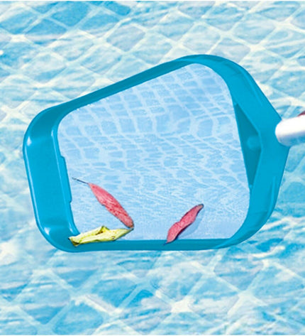 Intex pool maintenance kit with four tools, suitable for garden pools, jacuzzis, and outdoor swimming pool care.