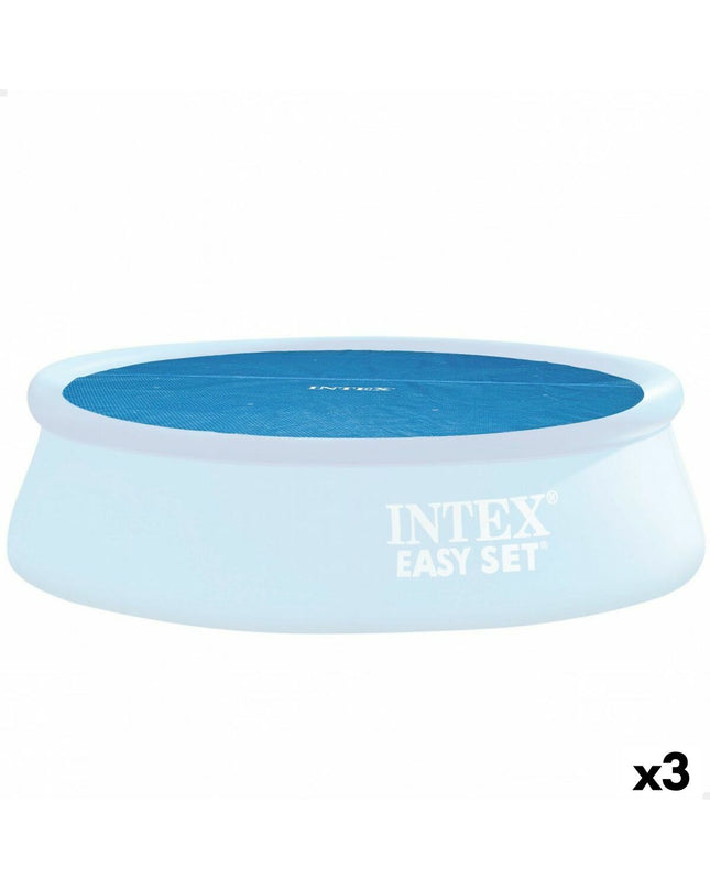 Intex 29020 EASY SET pool cover for 244 cm diameter outdoor pool, protective accessory for garden pools and jacuzzis