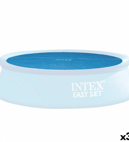 Blue Intex 29021 Easy Set swimming pool cover for 305 cm diameter pools, suitable for garden pools and above-ground pools.