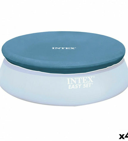Intex Easy Set pool cover for 457 cm diameter Intex swimming pool, waterproof outdoor pool accessory in green.