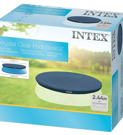 Intex 28020 Easy Swim pool cover for 221x30x221 cm garden pools and jacuzzis, waterproof and protective.