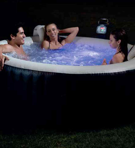 Set of 8 Intex multicolour pool lights, 12x12x6.5 cm, designed for pools, gardens, jacuzzis, and outdoor water features.