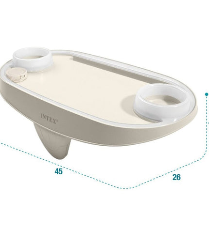Intex PureSpa LED light for garden hot tubs and pools, showcasing a sleek, colorful lighting feature in a spa setting.