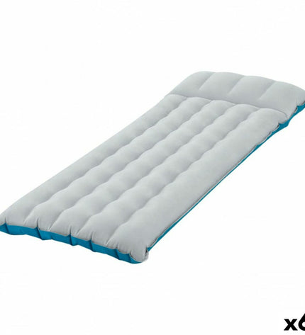 Set of six Intex air mattresses, 67 x 17 x 184 cm, suitable for camping and outdoor activities, with icon indicating outdoor use