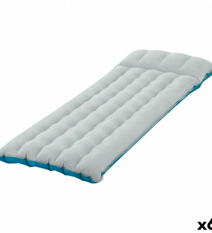 Six Intex air mattresses, 67 x 17 x 184 cm, designed for outdoor camping and sports activities, shown in the image.