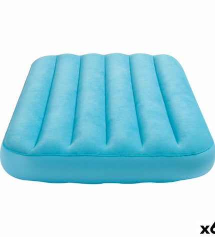 Six Intex Cozy Kidz air mattresses for children, 88 x 18 x 157 cm, suitable for camping and outdoor activities.