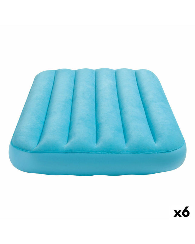 Six Intex Cozy Kidz air mattresses for children, 88 x 18 x 157 cm, suitable for camping and outdoor activities.