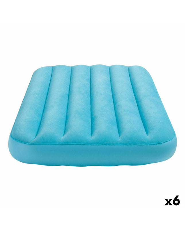 Set of six Intex Cozy Kidz air mattresses for children, 88 x 18 x 157 cm, suitable for camping and outdoor activities.