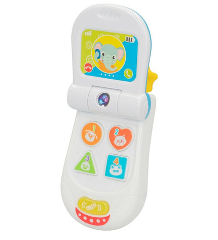 Set of six Winfun baby toy phones, colorful plastic playphones measuring 7x13.5x4.1 cm, designed for young children.
