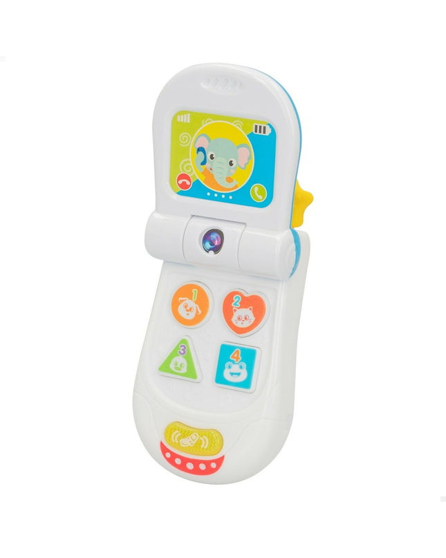 Set of six Winfun baby toy phones, colorful plastic playphones measuring 7x13.5x4.1 cm, designed for young children.