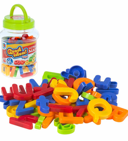 Colorbaby magnetic play letters and numbers set with 12 pieces, educational toy for learning and play in bright colors.