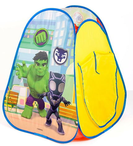 Set of 12 Spidey Kampeertent Spidey Pop Up tents in 75x90x75 cm, colorful play tents for kids' games and adventures.