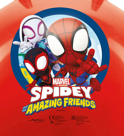 Set of 10 red Springbal Spidey sports balls, 45 cm diameter, ideal for outdoor recreational activities and sports.