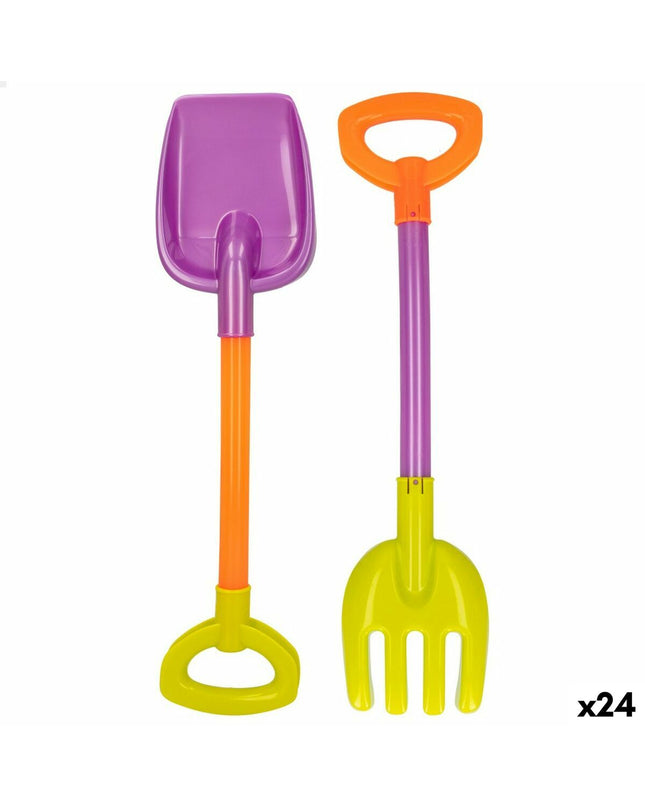 Colorbaby 39cm strandspeelgoedset with two parts, 24-piece colorful toy for outdoor and active play, suitable for children.