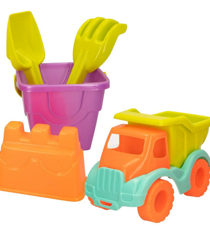 Colorbaby Strandspeelgoedset with 5 polypropyleen pieces, colorful outdoor and indoor playtoy for children.