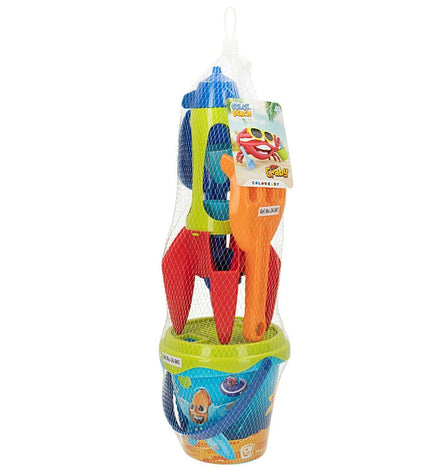 Colorbaby Strandspeelgoedset met 25 kleurrijke polypropyleen raketten voor buiten en sportactiviteiten.