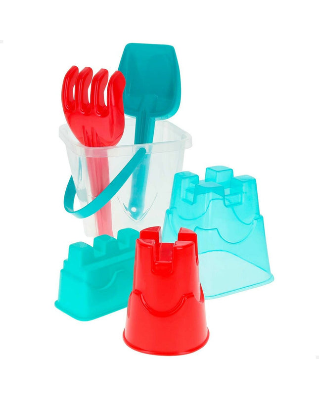 Colorbaby Strandspeelgoedset with 6 colorful pieces, perfect for kids' outdoor play and educational fun.