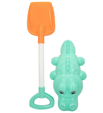 Colorbaby Strandspeelgoedset with 24 colorful polypropylene crocodile-shaped scoops for outdoor play and fun.