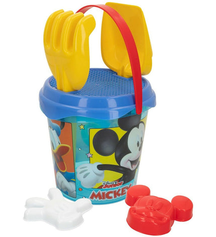 Set of 16 Mickey Mouse-themed strandspeelgoed in vibrant colors, each approximately 18 cm, for outdoor play and games.