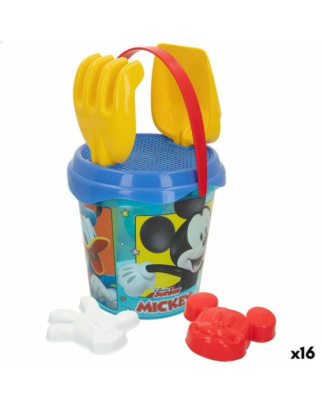 Set of 16 Mickey Mouse-themed strand toys, 18 cm, featuring Mickey Mouse icons for outdoor play and fun.