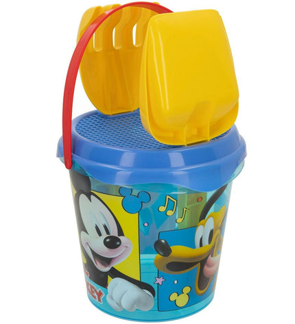 Set of 16 Mickey Mouse strand toys, 18 cm each, featuring colorful plastic figures for outdoor play and fun.