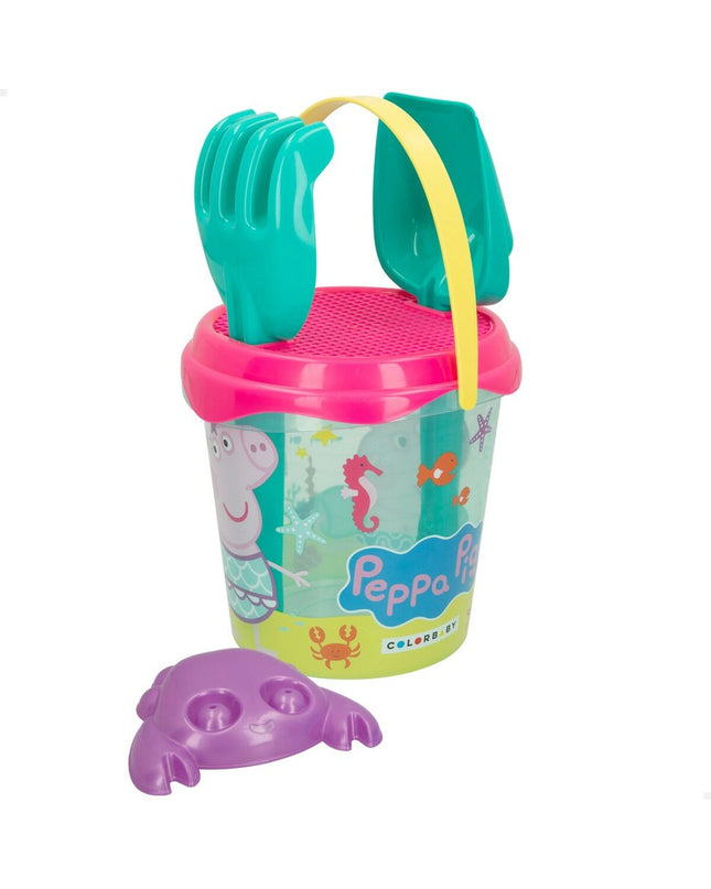 Set of 16 Peppa Pig strand toys, 18 cm each, featuring colorful characters for outdoor play and fun.