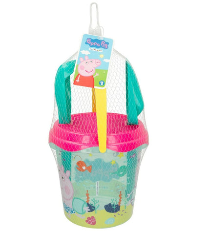Set of 16 Peppa Pig strand toys, 18 cm long, made of colorful plastic, perfect for outdoor play and children’s games.