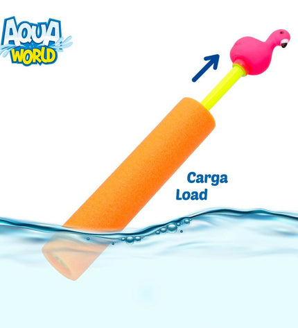 Colorbaby Waterwerper Colorbaby Roze flamingo toy set with 24 pieces, playful outdoor water toys for kids, 80 ml each.
