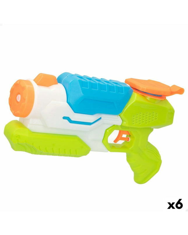 Colorbaby AquaWorld water pistols set with six colorful toy water guns, ideal for outdoor play and water fights.