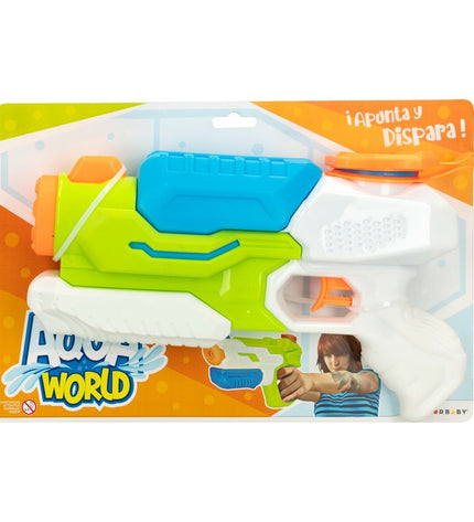 Colorbaby AquaWorld water pistols, 6-pack, colorful plastic toys for outdoor water play, measuring 29 x 17.5 x 6.5 cm each
