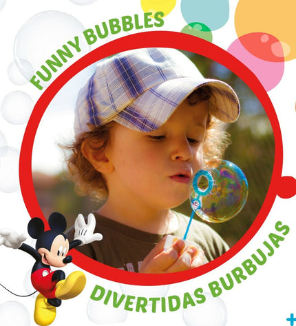 Mickey Mouse Bellenblazer toy set, 60ml bubbles, featuring Mickey Mouse design, with 216 pieces for outdoor play.